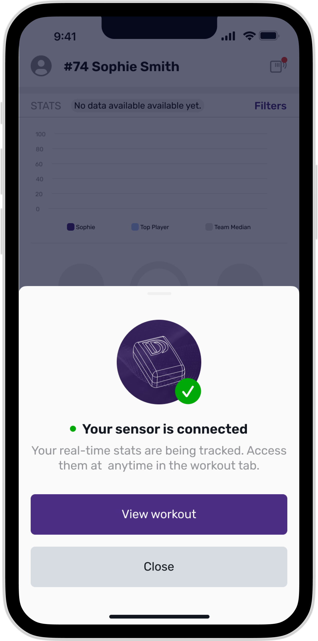 Kansas State sensor connection confirmation screen
