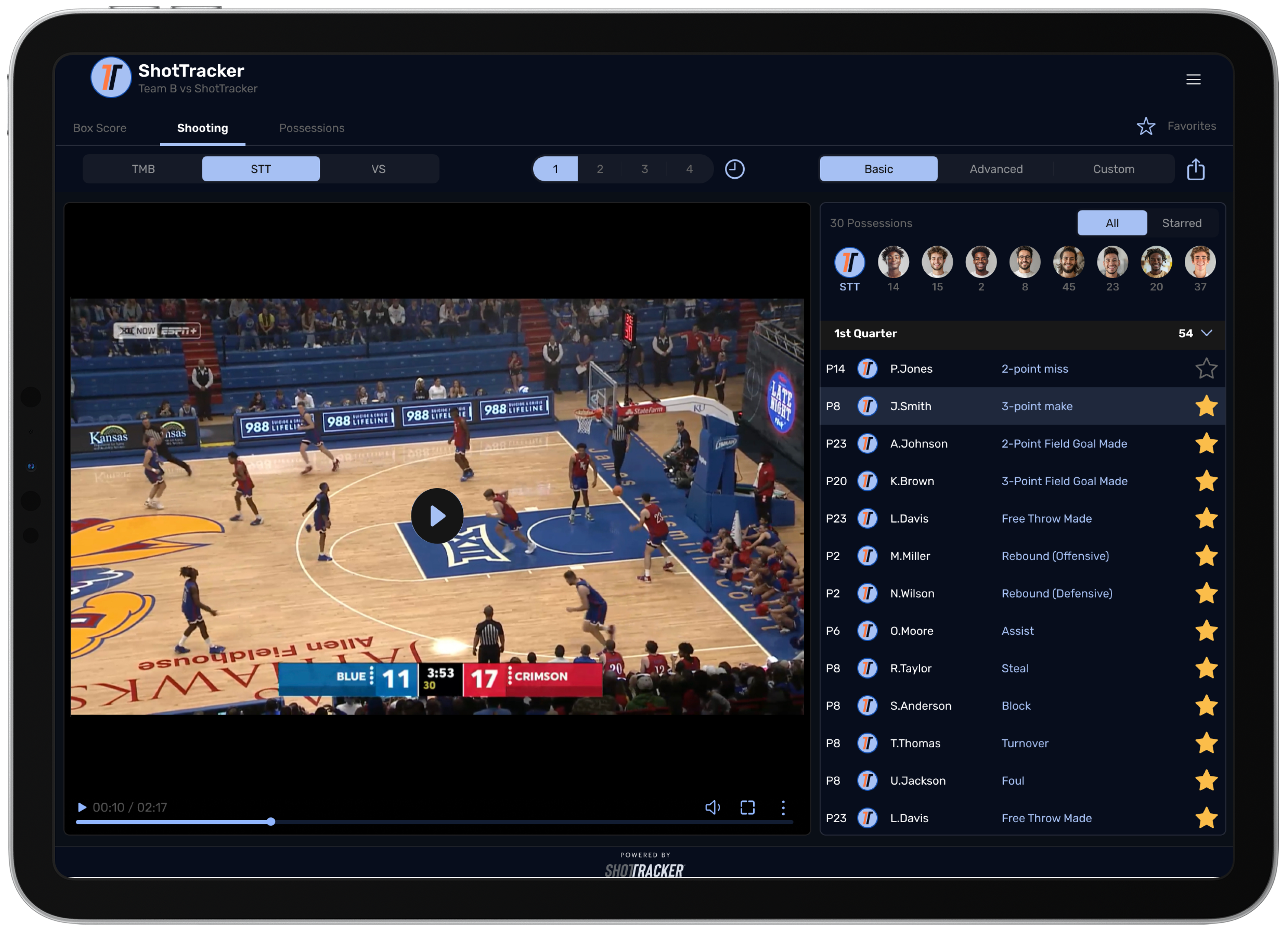 Pulse game video availability screen